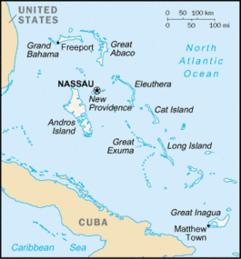 Map of the Bahamas