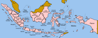 Map of the provinces of Indonesia.