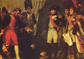 Surrender of Madrid (Gros), 1808. Napoleon enters Spain's capital during the Peninsular War.