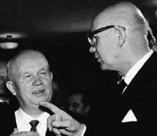 President Urho Kekkonen (right) and Nikita Khrushchev in the 1950s.