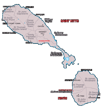 Parishes of Saint Kitts and Nevis