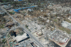 Damage from Hurricane Katrina. Actuaries need to estimate long-term averages of such damage to accurately price property insurance.