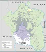 Greater Mexico City, extending to the states of Mexico and Hidalgo