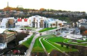 Parliament Buildings in Holyrood, Edinburgh, seat of the Scottish Assembly