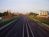 Motorway D1 in Bratislava-Petržalka