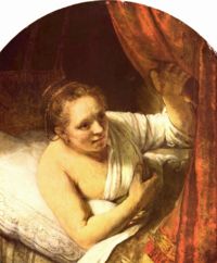 Young Woman in Bed, 1647. Oil on canvas.