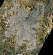 Satellite image of Santiago