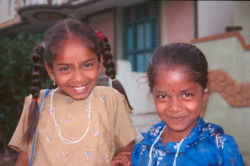 Tamil girls in Tiruvannamalai.