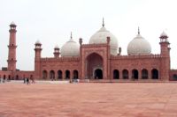 17th Century Badshahi Masjid built by Mughal emperor Aurangzeb in Lahore