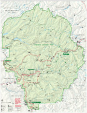 Official NPS map of Yosemite.