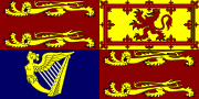 The Queen's Royal Standard in England, Wales and Northern Ireland.