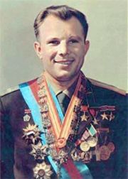 Yuri Gagarin, the first human in space.