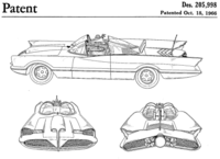 The 1966 television Batmobile was built by George Barris from a Lincoln Futura concept car.