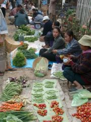 A street market in Luang Prabang.