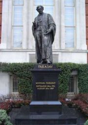 Michael Faraday - statue in Savoy Place, London. Sculptor John Henry Foley RA 