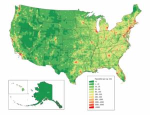 2000 Population Density Map