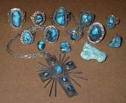 Bisbee turquoise commonly has a hard chocolate brown colored matrix, and is considered some of the finest in the world.