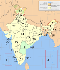 States and territories of India