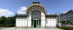 The Jugendstil Karlsplatz Stadtbahn Station by Otto Wagner