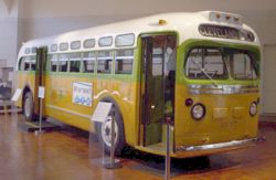 The No. 2857 (GM serial number 1132, coach ID #2857) bus, which Rosa Parks was riding on before she was arrested, is now a museum exhibit at the Henry Ford Museum.