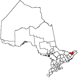 Location of the City of Ottawa in the Province of Ontario