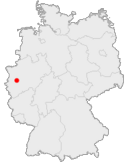 Location of Düsseldorf in Germany