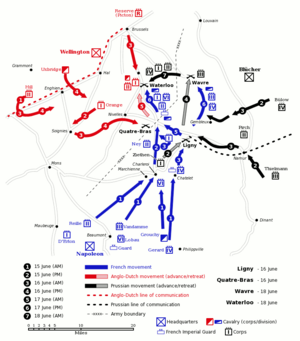 Map of the Waterloo campaign