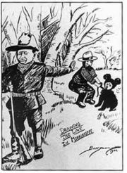 "Drawing the Line in Mississippi," by Clifford Berryman, refering to Roosevelt's sparing the bear