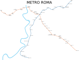 Map of Rome Metro.