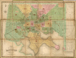 City plan of Baltimore (1852) by Lucas, Fielding Jr. of Baltimore.