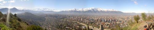 Panorama view of eastern Santiago