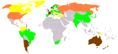  ██�signatory, consulting, territorial claim ██�signatory, consulting, reserved right for territorial claim ██�signatory, consulting ██�signatory, acceding status ██�non-signatory