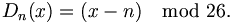 D_n(x) = (x - n) \mod {26}.