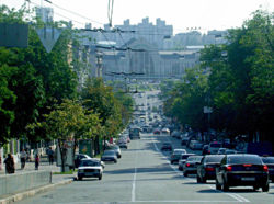 The avenue to the Kiev's Railway Terminal