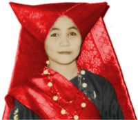 A Minangkabau woman in traditional dress.