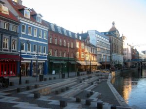 The "Spanish Stairs" in the city centre by the Århus å.