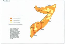 This 2002 CIA map shows population density throughout Somalia.