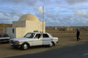 Police checkpoint at suburbs of Laayoune.