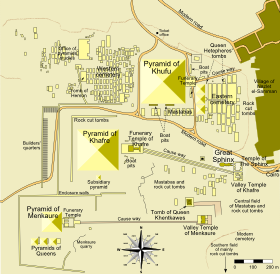 Map of Giza pyramid complex.