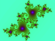 A Julia set, a fractal related to the Mandelbrot set