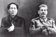 A meeting between Stalin and Mao Zedong after the CCP's 1949 victory over the KMT in the Chinese Civil War.