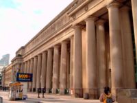 The main entrance of the Beaux-Arts style Union Station built in 1927.