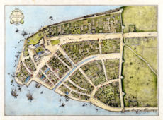 Lower Manhattan in 1660, when it was part of New Amsterdam.