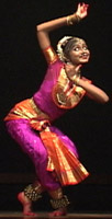 A Bharatanatyam dancer.