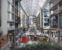 Interior of the Toronto Eaton Centre, viewing towards the south.