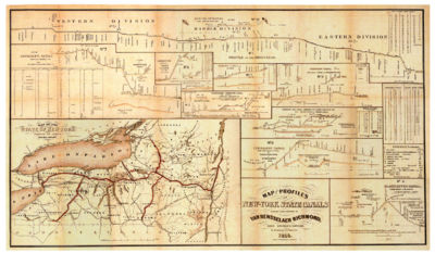 1853 Map of the Erie Canal.