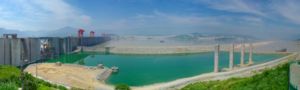 Three Gorges Dam, upstream side, 26 July, 2004