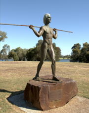 Yagan statue, Heirisson Island.