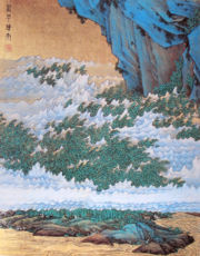 No. 4 of Hundred Thousand Scenes (十萬圖之四). Painting by Ren Xiong, a pioneer of the Shanghai School of Chinese art; ca. 1850.