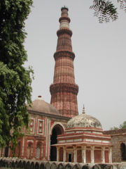 At 72.5�metres, the Qutub Minar is the world's tallest brick minaret. 